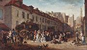 Louis-Leopold Boilly, The Arrival of the Diligence (stagecoach) in the Courtyard of the Messageries